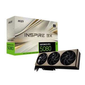 การ์ดจอ gforce RTX 5080 2025ออกใหม่16G Inspire 3X OC กราฟิกเกมการ์ด GPU Ai Video สำหรับพีซี RTX 5080 - Product Image 1