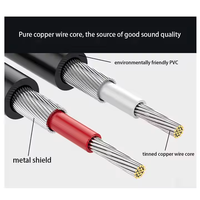 Câble Répartiteur Audio RIPO en Gros (3,5 mm vers Double 6,5 mm) - Adaptateur Jack 1 vers 2 pour HDTV, Haut-parleurs, Amplificateurs, Ordinateurs et Microphones