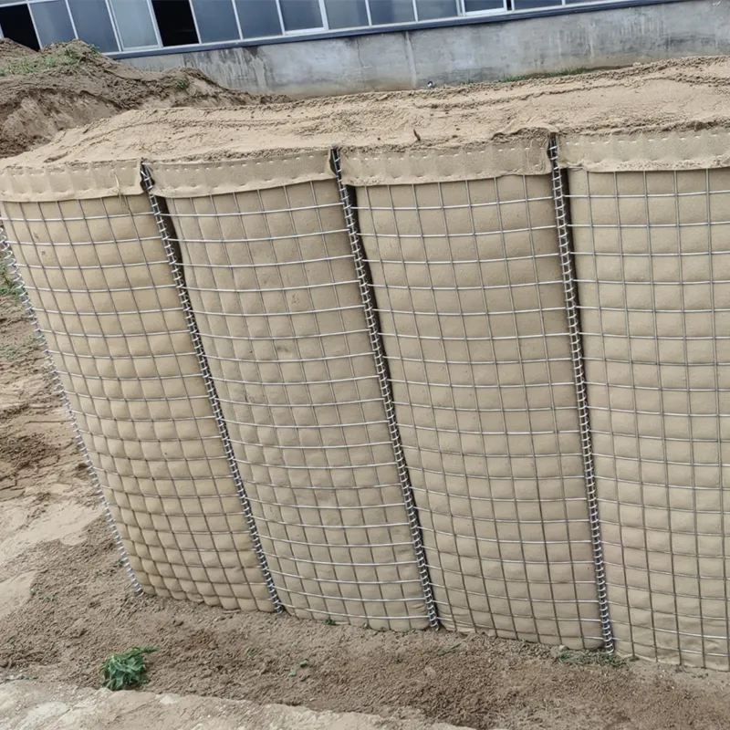 PET 가방 폭발 벽 표준 재활용 요새 방어 장벽으로 줄 지어있는 Galfan 코팅