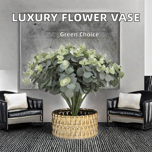 Vase de table moderne en céramique de luxe simple et écologique pour fleurs hydratantes et arrangements floraux décoratifs - Product Image 2