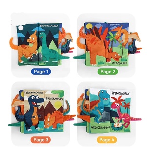 Jinying Livre d'activités en tissu interactif pour la petite enfance, avec queues d'animaux, sonore et doux pour bébés - Product Image 3