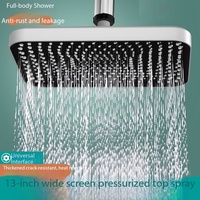 Pommeau de douche supérieur 13 pouces en ABS chromé, bon marché, pour salle de bain, maison, appartement, fixation murale, effet pluie