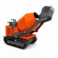 Meilleur prix pour un camion de transport de chantier compact avec fonction de chargement automatique, équipé d'une benne à chenilles en caoutchouc et d'un mélangeur à mortier