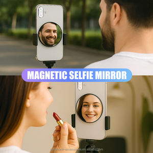 Usine Ronde Magnétique Selfie Miroir Fort Aimant Grand Angle Portable Compact pour Téléphone Caméra Voyage Maquillage Vanité <span class=keywords><strong>Photo</strong></span> - Product Image 4