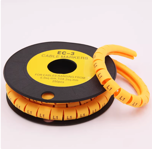 EC Flat Cable Marker Tube Clip Label Wire Strip Plastic Machine Yellow Printer Weidmuller Road Electrical Route