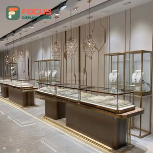 High Visibility Designer Jewelry Showcase Metal <b>Frame</b> Brand Store Glass Showcase - Product Image 6