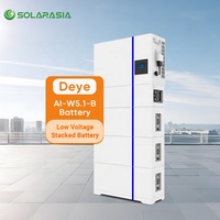 Batterie Lithium Deye tout-en-un pour onduleur solaire 5,12 kWh 10 kWh 15 kWh, batterie résidentielle basse tension pour système solaire hybride