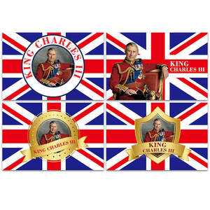 Gahumi <span class=keywords><strong>rey</strong></span> británico Carlos III bandera coronación 2024 banner impreso personalizado publicidad 3X5 bandera ceremonia celebración - Product Image 3