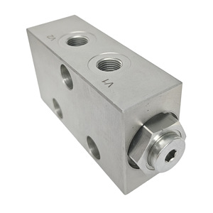 บล็อกวาล์วไฮดรอลิก กระบอกสูบแบบสองทาง 25Mpa G14G38 เหล็กอลูมิเนียมออกไซด์ สำหรับระบบไฮดรอลิกของรถเครนและรถยก - Product Image 2