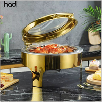 Guangzhou HADI Catering 9 Liter Kommerzielle Restaurant-Buffet Goldene Hydraulische Rechteckige Chafing Dishes