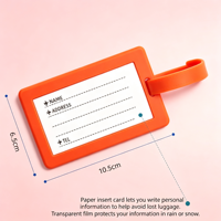 Étiquettes de bagage en silicone souple anti-perte, inscriptibles, pour identification logistique, cartes d'embarquement et noms de valises