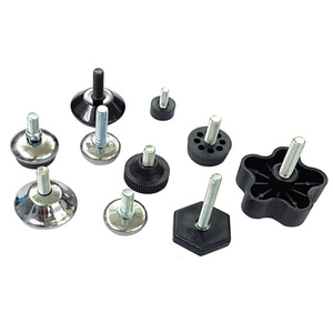JPA070 Furniture <b>Legs</b> 35mm Black <b>Adjustable</b> Feet For <b>Table</b> Chair Easy Installation - Product Image 2