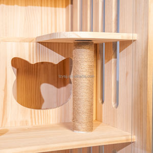 Maßgefertigte Moderne Katzen-Villa Katzenkäfig aus Spanplatte Indoor-Katzennest Luxuriöses Geschlossenes Design mit Belüftung für Alle Jahreszeiten - Product Image 5