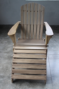 Nouvelle tendance : chaise longue Adirondack en bois massif, moderne, durable, confortable et de qualité supérieure, avec repose-pieds assorti, pour terrasse et jardin. - Product Image 3
