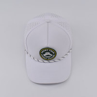 Casquette 5 panneaux personnalisée OEM, broderie laser, casquettes de sport, perforée, unique, casquette de golf 5 panneaux à visière incurvée