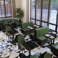 Cabine semi-circulaire de luxe Table à manger transparente canapé chaise ensemble pour Bar Restaurant café lait thé magasins Restaurant meubles