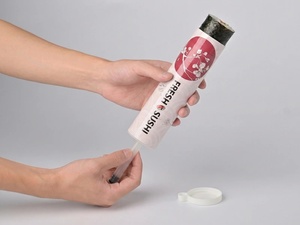 Envase Redondo Desechable Personalizado para Sushi, Tubo Push-Up, Cilindro para <span class=keywords><strong>Burritos</strong></span>, Embalaje de Grado Alimenticio, Bambú/Poliéster, Impresión UV de Lujo - Product Image 4