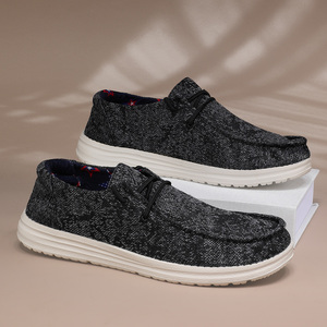 Superbes baskets pour hommes en toile et maille, à enfiler, chaussures décontractées de marche, semelle en caoutchouc, nouveaux styles été automne hiver, vente en gros - Product Image 3