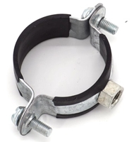 Collier de serrage en O pour tuyau de 63 mm avec vis M8, en acier au carbone de haute qualité, à démontage rapide, avec revêtement en caoutchouc, support de tuyau en acier, OEM, robuste