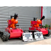 Petit robot de lutte contre l'incendie, extincteur télécommandé longue distance, jet d'eau de 80 mètres