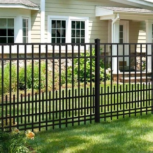 Rampe en aluminium, clôture de jardin en métal ornemental, clôture de jardin en métal, <span class=keywords><strong>poteau</strong></span> de clôture en acier galvanisé - Product Image 1