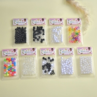 1 Boîte de Perles Colorées pour Tresses, Anneaux Brillants Roses et Bleus pour Dreadlocks, Clips et Manchettes Décoratives pour Cheveux