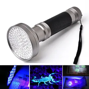 Ev köpek kedi İdrar tarama el ultraviyole dedektörü lambası 365nm 395nm Ultra Violet UV el feneri 100 LED el feneri