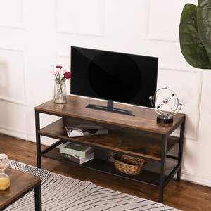 Support <span class=keywords><strong>TV</strong></span> industriel de <span class=keywords><strong>100cm</strong></span> de largeur, console <span class=keywords><strong>TV</strong></span> vintage facile à assembler pour téléviseurs dans le salon, la salle de divertissement et le bureau - Product Image 3