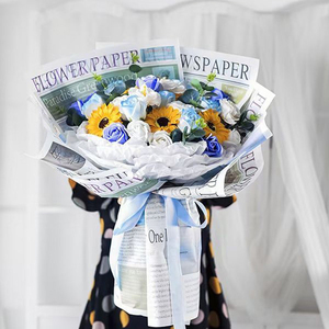 <span class=keywords><strong>Papier</strong></span> d'emballage coloré de <span class=keywords><strong>style</strong></span> <span class=keywords><strong>anglais</strong></span> rétro, série fleurs, double face, spécial, non couché, avec revêtement PE, pour emballer des cadeaux - Product Image 5