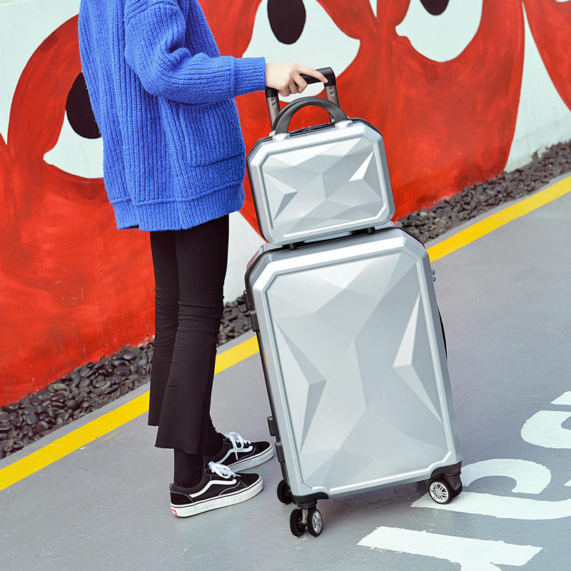 สีเขียวมะกอก [แฟชั่นสไตล์เพชร - กระเป๋าเดินทางเดี่ยว]