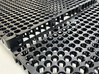 Lámina de Drenaje de Plástico Resistente, Placa de Drenaje Interconectable para Almacenamiento y Drenaje de Agua para Ingeniería Civil