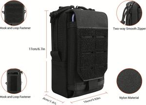 Bolsa Táctica Molle, Bolsa de Utilidad EDC para Exteriores, Riñonera Impermeable de Nailon 1000D para Senderismo y Camping - Product Image 2