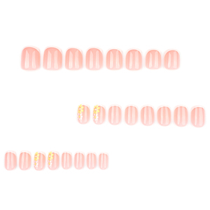 24 <span class=keywords><strong>Uñas</strong></span> Postizas <span class=keywords><strong>Cortas</strong></span> y Redondas, Chapadas en Oro de Alta Gama, <span class=keywords><strong>Uñas</strong></span> Acrílicas de Presión, <span class=keywords><strong>Uñas</strong></span> Postizas Personalizadas 3898 - Product Image 2