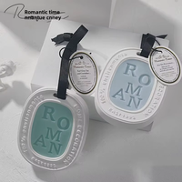 Disques de cire parfumée ovales en plâtre pour aromathérapie, désodorisant pour armoire, placard, voiture, intérieur, à suspendre, coffret cadeau d'arômes