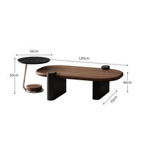 Table basse extensible à hauteur réglable, montage facile, design en bois léger, meubles de salon pour salles à manger et salons