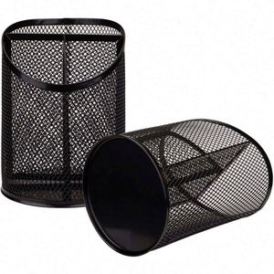 Metal Wire Mesh Pencil Holder Office Storage <b>Box</b> Desktop Organizer Customized Powder Coating <b>Pen</b> Holders for Kids - Product Image 1