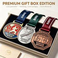 Médailles personnalisées d'arts martiaux Karaté Taekwondo Judo – Trophée en alliage de zinc moulé sous pression 3D, faible MOQ, vente en gros, récompense sportive de compétition