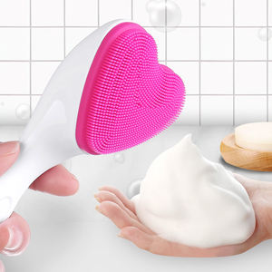 Silicone Facial Cleansing Brush Handheld Portable Cleaning Bath Brush Exfoliating Cleaning Pores Facial Massage Brush Girl - Product Image 1