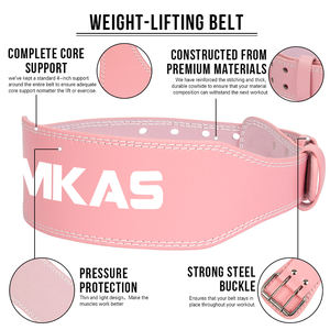 MKAS Anime erkekler yüksek kalite kuvvet halter kemeri toka spor deri 10Mm özel Logo ağırlık kaldırma kemeri - Product Image 3