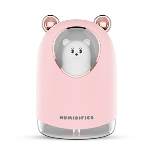 Lindo oso LED luz <span class=keywords><strong>Oficina</strong></span> coche Mini <span class=keywords><strong>humidificador</strong></span> de aire habitación de casa bebé dibujos animados lindo USB <span class=keywords><strong>humidificador</strong></span> ultrasónico - Product Image 3