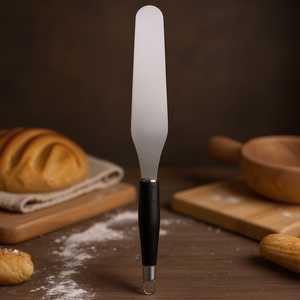 Espátula de cocina de acero inoxidable (20cm) PASTICCERIA DI PRECISIONE IGINIO MASSARI Negra y Acero 3502 - Product Image 3