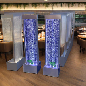 Tùy chỉnh di chuyển phân vùng <span class=keywords><strong>Acrylic</strong></span> Nước bong bóng tường dẫn trang trí tấm Tường với khung thép không gỉ - Product Image 4