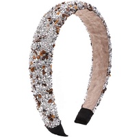 Grossiste Bandeau pour cheveux en pierre de cristal fantaisie naturelle Accessoires pour cheveux pour femmes Bandeau pour cheveux rétro en éponge épaisse et diamant pour filles