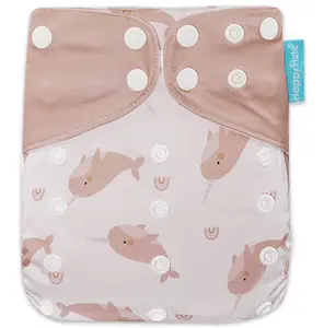 Happyflute Couche de poche en tissu daim écologique Lavable et réutilisable Couverture de bébé Couches Couches en gros personnalisées en usine