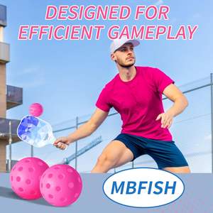 USAPA Approved Portable Pickle <span class=keywords><strong>ball</strong></span> Set 3er Pack Plastik kugeln mit 40 Löchern und High Bounce Custom Logo für Outdoor-Sportarten - Product Image 5