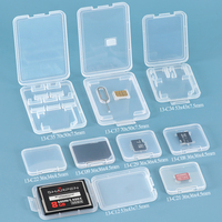 Boîte de rangement transparente pour cartes TF, boîtes pour cartes SD, boîtes pour cartes micro SD, boîtes pour cartes mémoire CF, étui de protection en plastique fin, fabriqué par SUNSHING Factory