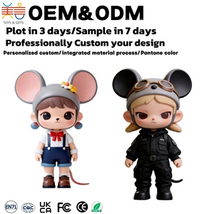 Figura Coleccionable de PVC Personalizada con Diseño Original de Flor de Cerezo Japonés, Figura de Chica con Orejas de Ratón para Escritorio de Oficina - Product Image 4