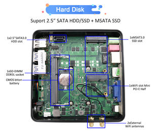 EglobalデュアルコアサイレントファンインテルコアI5-4278UミニPC <span class=keywords><strong>16GB</strong></span> D3 6USBデュアルディスプレイデスクトップコンピュータRJ45 LANゲーム用小型PC - Product Image 3