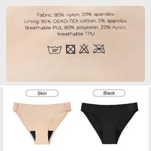 Culottes Menstruales Personalizados OEM para Mujer, Desmontables, Talla Grande, Ropa Interior a Prueba <span class=keywords><strong>de</strong></span> Fugas para el Periodo Menstrual - Product Image 2