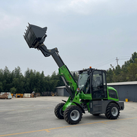 Chargeur électrique chinois neuf de 1,2 tonne (1200 kg) alimenté par batterie, multifonction, petit chargeur télescopique avec cabine